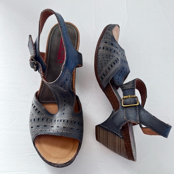 PIKOLINOS Heeled Sandals in Blue Size 10/10.5 - Picture 1 of 10